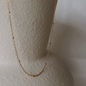 Hollow Chain Links with Beads Necklace